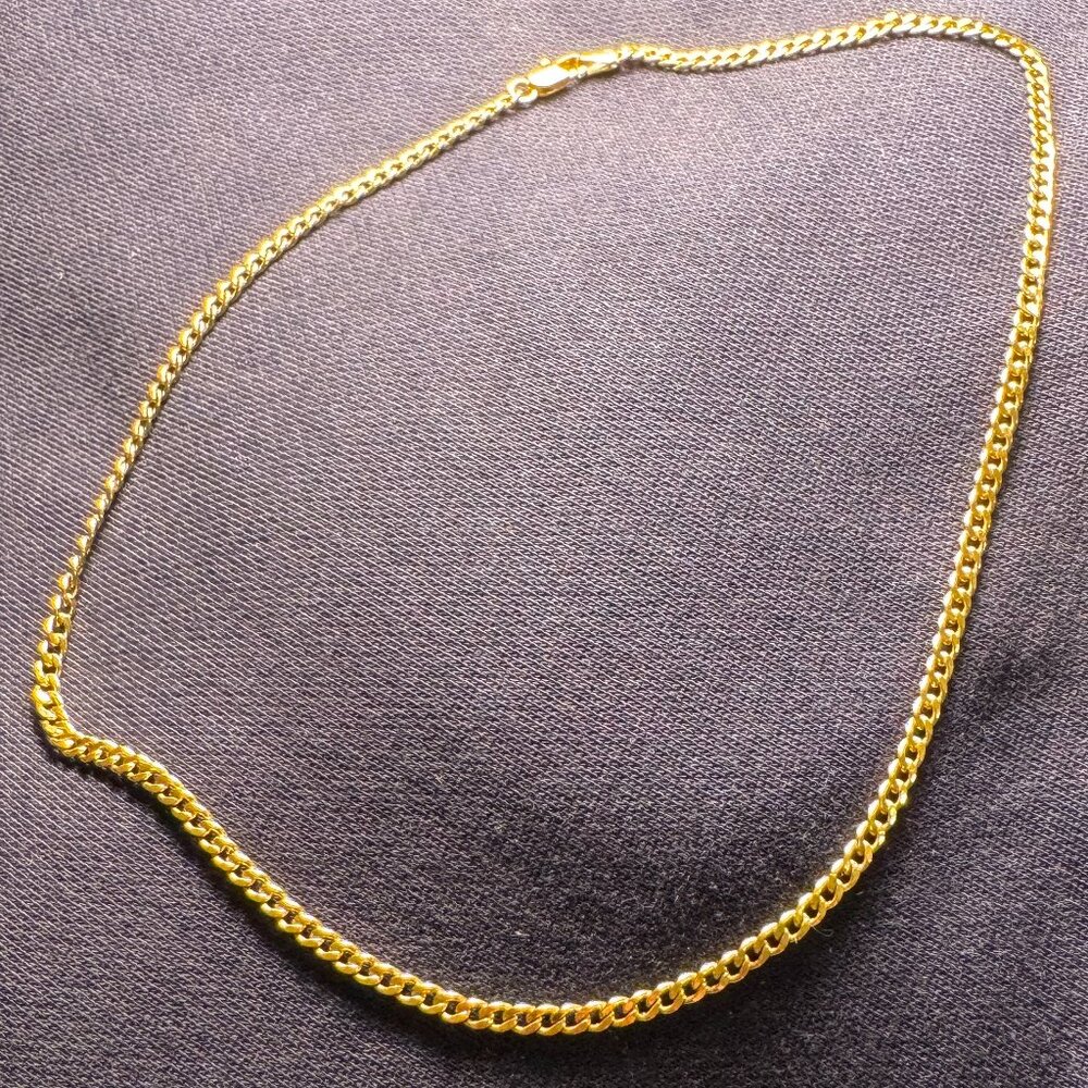14k gold filled mini curb chain (16 inches) - Picture 3 of 5